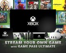 Banner for Xbox Game Pass Ultimate cloud streaming shown