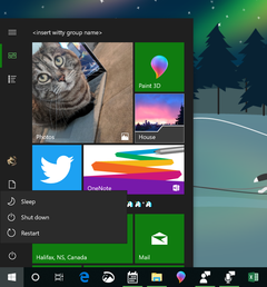 The new Fluent Design touches to the Start menu. (Source: Microsoft)