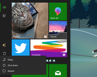 The new Fluent Design touches to the Start menu. (Source: Microsoft)