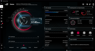 Power modes in Armoury Crate