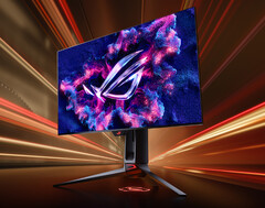 The ROG Swift OLED PG27AQDP does not have a glossy display finish. (Image source: ASUS)