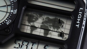 ...and the world time map display on the Casio AE-1200WH. (Image source: Kateřina Skupieňová via hodinky365)