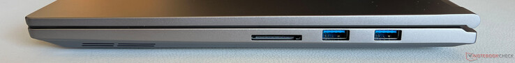 Right side: SD-card reader, 2x USB-A 3.2 Gen.1 (5 Gbps)