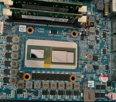 The Intel-AMD MCM seen on an NUC-style motherboard. (Source: Bits and Chips)