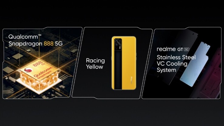 Realme showcases what might be the GT 5G's most compelling USPs. (Source: MWC Shanghai via GSMArena)