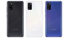 The Galaxy A41 in all its color options. (Source: Samsung)