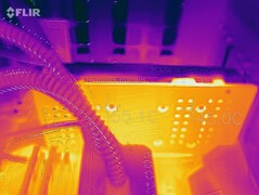 Heat map of the KFA2 GTX 1660 XLR8 (1-Click OC) during a stress test (PT 100%)