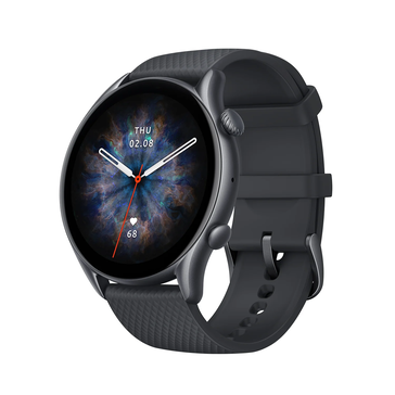 The Amazfit GTR 3 Pro smartwatch in Infinite Black. (Image source: Amazfit)
