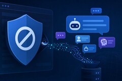 Illustration of an ad blocker that secretly records AI chat messages