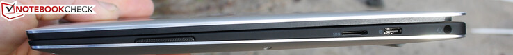Right side: microSD reader, USB Type-C Gen.2, 3.5 mm stereo jack