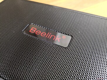 Beelink logo seems to always change depending on the mini PC model. Here it is red instead of the usual yellow or white