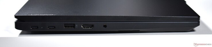 left: 2x USB-C 3.2 Gen 2, USB-A 3.2 Gen 1, HDMI, 3.5mm Audio