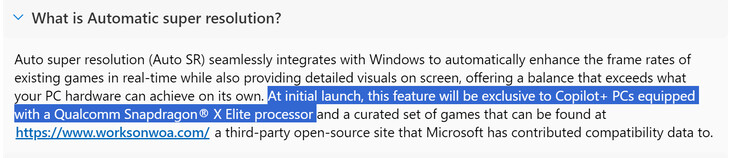 FAQ section revealing the current compatibility (Image source: Microsoft)
