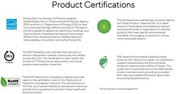 Product certifications (source: Asus)