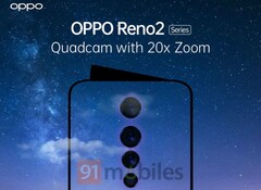 The OPPO Reno2 has a release date. (Source: 91Mobiles)