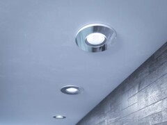 The Philips Hue Adore Bathroom recessed downlight is now available in white, joining the original silver version (pictured). (Image source: Philips)