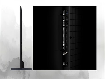 98-inch TCL QM7K Mini LED TV connectivity shown at side angle (Image source: Amazon)