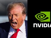 President Donald Trump and Nvidia (Image source: Brendan McDermid, Reuters, and Nvidia; edited)