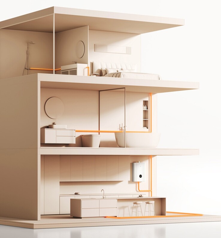 The Xiaomi Mijia Smart Gas Water Heater 2 Constant Temperature Zero Cold Water 16L edition. (Image source: Xiaomi)