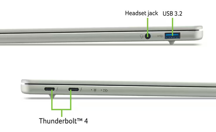 The Acer Swift Air 14 contains minimal ports considering its 14-inch form factor.