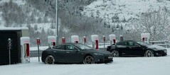 Teslas are often rendered immobile in the extreme cold since they just won't charge till the batteries warm up. (Image source: Forbes)