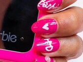 The HMD Barbie flip phone features the Barbie branding in large font and the classic 'Barbie-pink' device border. (Image source: HMD via X/Twitter)