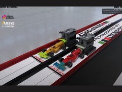 Synopsys and Nvidia debut a digital twin racetrack for F1-style STEM Racing, combining Ansys Discovery and Omniverse ahead of the 2025–26 season. (Image source: Ansys via YouTube)
