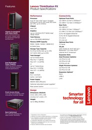Lenovo ThinkStation PX - Specifications. (Image Source: Lenovo)