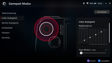 Armoury Crate SE - Joystick settings