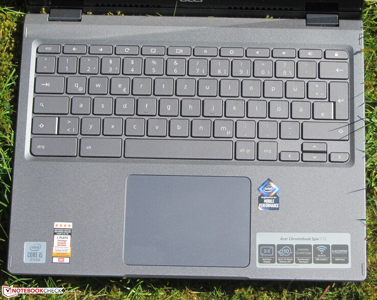 Input devices of the Chromebook Spin 713