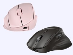 The HP Tilt Ergonomic Mouse 720M and the HP Ultra-Fast Scroll Wireless Mouse have supercapacitors in place of batteries. (Image source: HP)