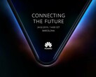The Huawei 5G foldable smartphone seems to use a book-like flexible spine. (Source: Twitter/Huawei Mobile)