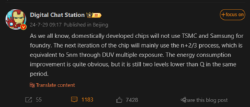 Kirin 9100 performance and specifications (image source: Digital Chat Station on Weibo)