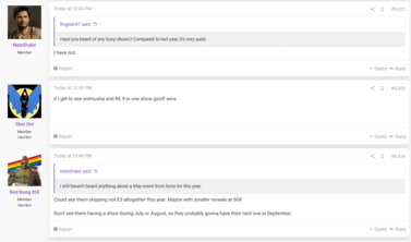 NateTheHate PlayStation event update (Image source: screenshot, ResetEra forums)