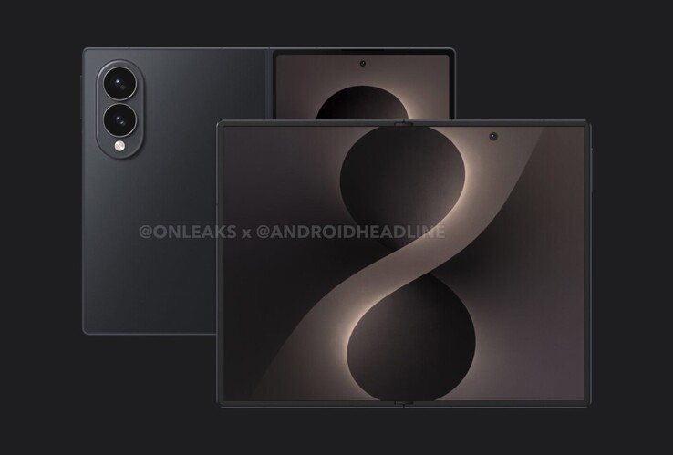 Leaked Galaxy Z Fold 8 Wide renders.