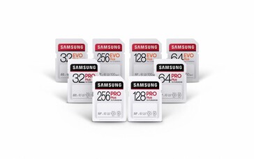The full gamut of new Samsung SD cards... (Source: Samsung US)