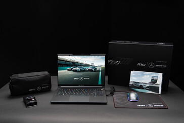 MSI Stealth 16 Mercedes-AMG Motorsport goodie bag (image via MSI)