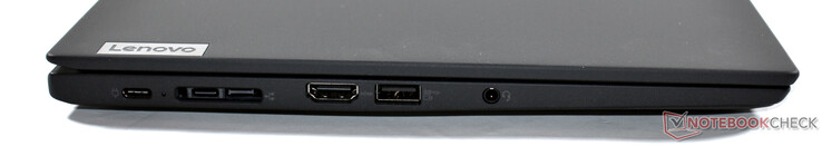 left: 2x USB-C 3.2 Gen 2, miniEthernet/docking port, HDMI 2.0, USB-A 3.2 Gen 1, 3.5-mm audio