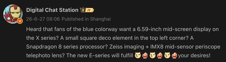 Leak reveals details of Vivo's upcoming smartphone.