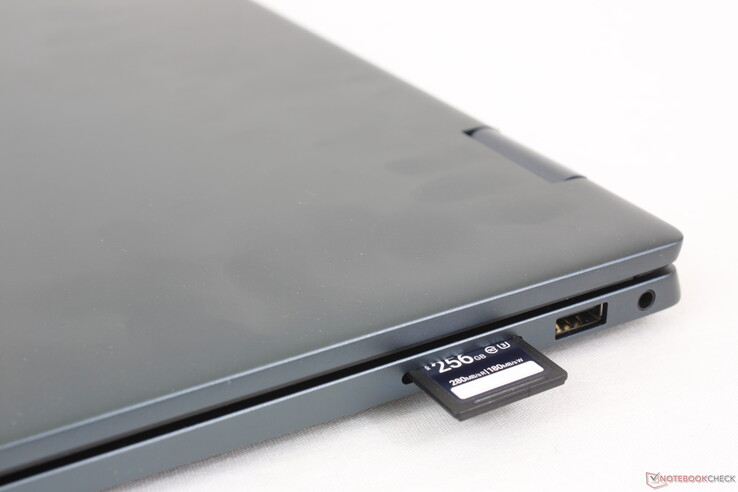 Fully inserted SD card protrudes by half its length