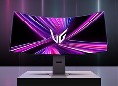 The LG UltraGear 45GX950A-B ultrawide OLED monitor is now available with a major $693 discount on Amazon. (Image source: LG, edited)