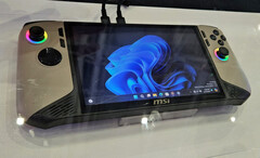 The MSI Claw 8 AI+ as seen during Computex 2024 in Taipei. (Image source: RetroHandhelds)