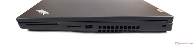 Right: Smartcard, SD card reader, USB-A 3.1 Gen 1, Kensington Lock