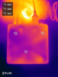 Minisforum EliteMini UM890 Pro during the stress test (top)
