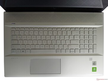 A look at the keyboard on the HP Envy 17-ce1002ng