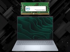 Mid-range Dell laptop with 8GB DDR5 memory upgrade (Image source: Dell with edits)