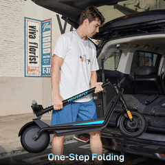 The Hoverfly X3 e-scooter features a one-step foldable design and offers up to 18 miles (28.9 km) of assistance range (Image source: Hoverfly)