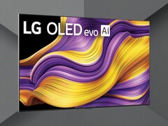 Front of LG G5 OLED TV seen at side angle