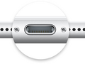 Lightning connector on iPhone 7 smartphone