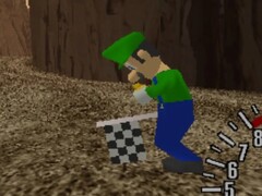Mario's brother Luigi in his classic green and blue outfit has been found in Sega GT for the Sega Dreamcast console (Image: CombyLaurent1)
